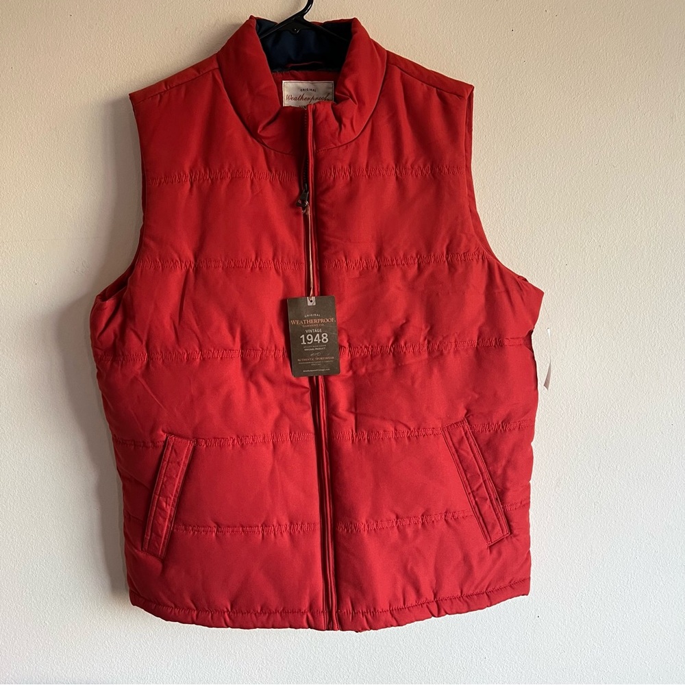 Original weather proof vintage , Men’s puffer vest XL